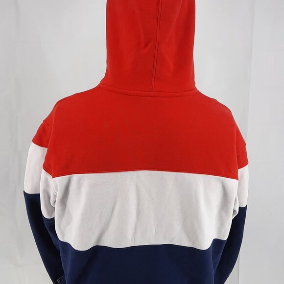 Levi's Logo Spell Out Hoodie Sweatshirt Adult Large Red White Blue - Picture 4 of 8